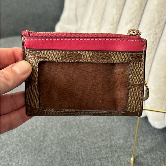 Coach Mini Skinny Id Case In Signature Canvas NWT - Picture 3 of 8